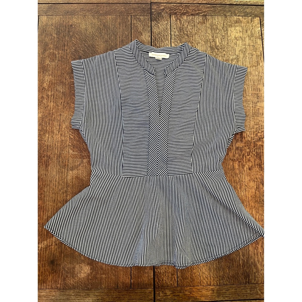 Chevron peplum top XL retro 2010s tumblr era business casual millennial